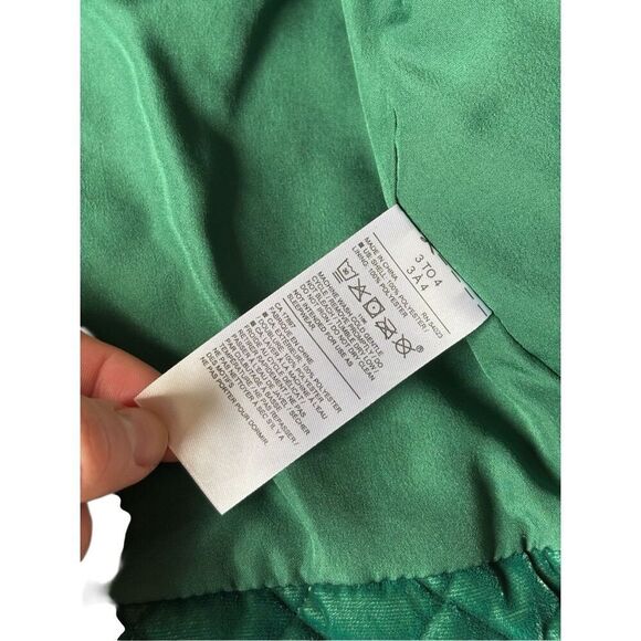 Janie and Jack Velvet Quilted Jacket 3T 4T Enchanted Forest Green Button Front - Picture 7 of 8